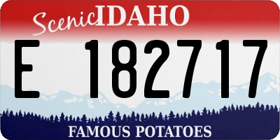 ID license plate E182717