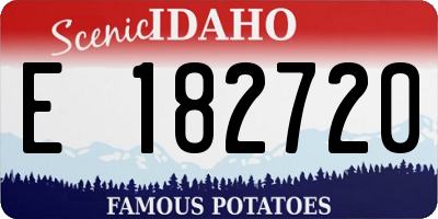ID license plate E182720