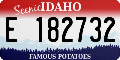 ID license plate E182732
