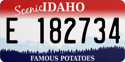 ID license plate E182734