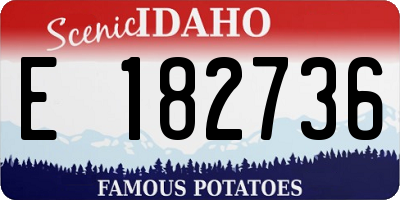 ID license plate E182736