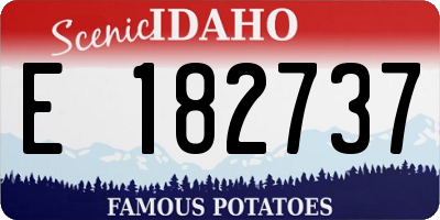 ID license plate E182737