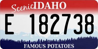 ID license plate E182738