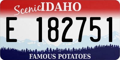 ID license plate E182751