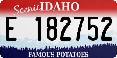 ID license plate E182752