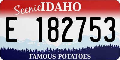 ID license plate E182753