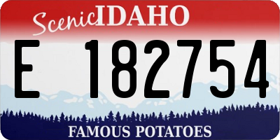 ID license plate E182754