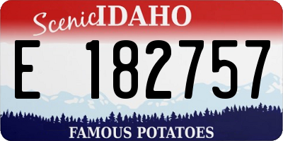 ID license plate E182757
