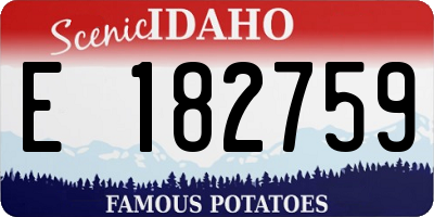 ID license plate E182759