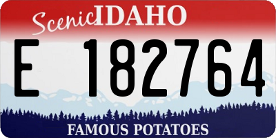 ID license plate E182764
