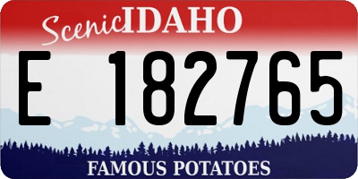 ID license plate E182765