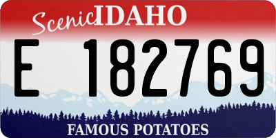 ID license plate E182769