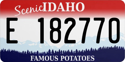 ID license plate E182770