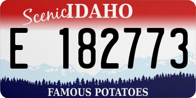 ID license plate E182773