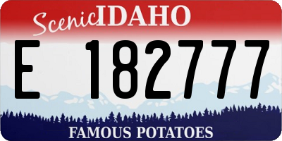 ID license plate E182777