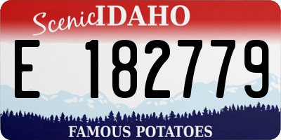ID license plate E182779