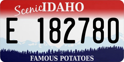 ID license plate E182780