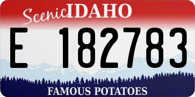 ID license plate E182783