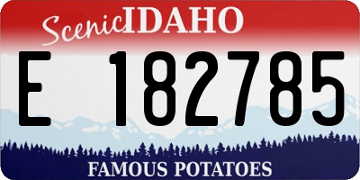 ID license plate E182785