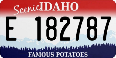 ID license plate E182787