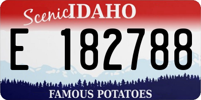 ID license plate E182788