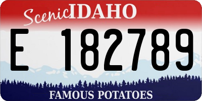 ID license plate E182789