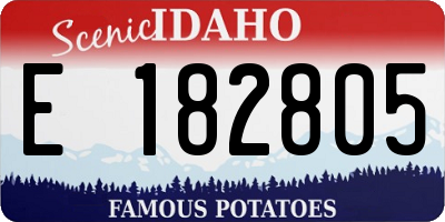 ID license plate E182805