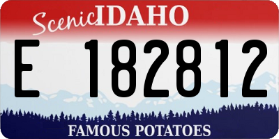 ID license plate E182812