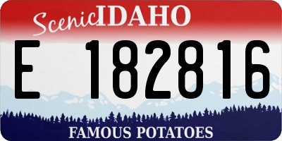 ID license plate E182816