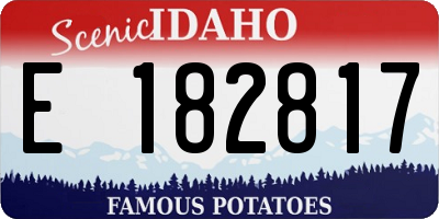 ID license plate E182817