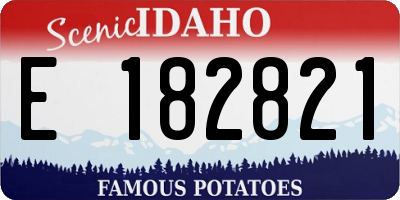 ID license plate E182821