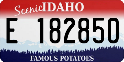 ID license plate E182850