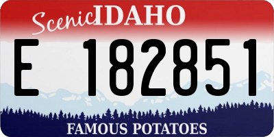 ID license plate E182851