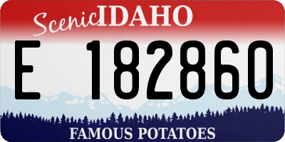 ID license plate E182860