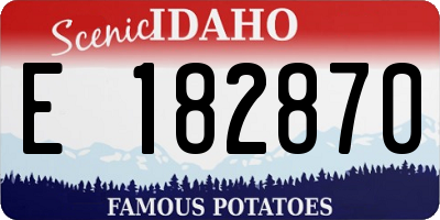 ID license plate E182870