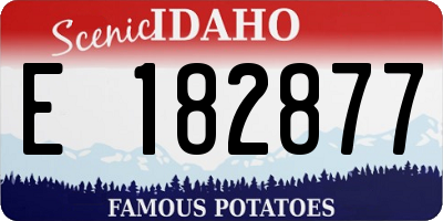 ID license plate E182877
