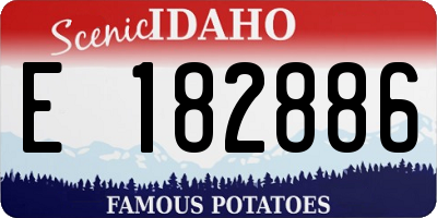 ID license plate E182886