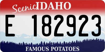 ID license plate E182923