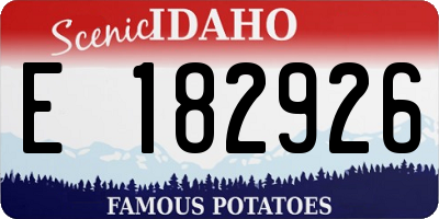 ID license plate E182926