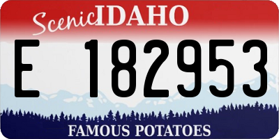 ID license plate E182953