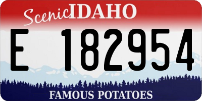 ID license plate E182954