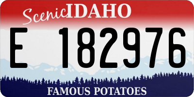 ID license plate E182976