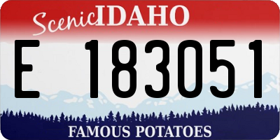 ID license plate E183051
