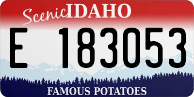 ID license plate E183053