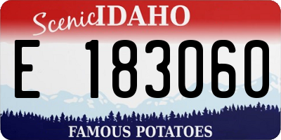 ID license plate E183060