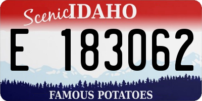 ID license plate E183062