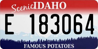 ID license plate E183064