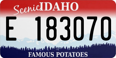 ID license plate E183070