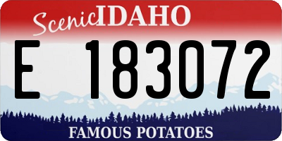 ID license plate E183072