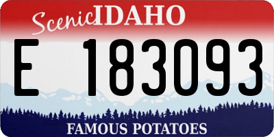 ID license plate E183093